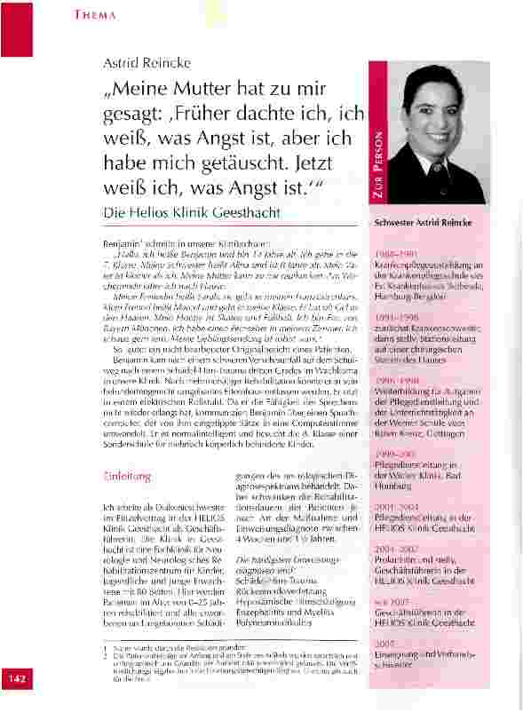 Vorschauseite 1: Meine Mutter hat zu mir gesagt: ,Früher dachte ich, ich weiß, was Angst ist, aber ich habe mich getäuscht. Jetzt weiß ich, was Angst ist