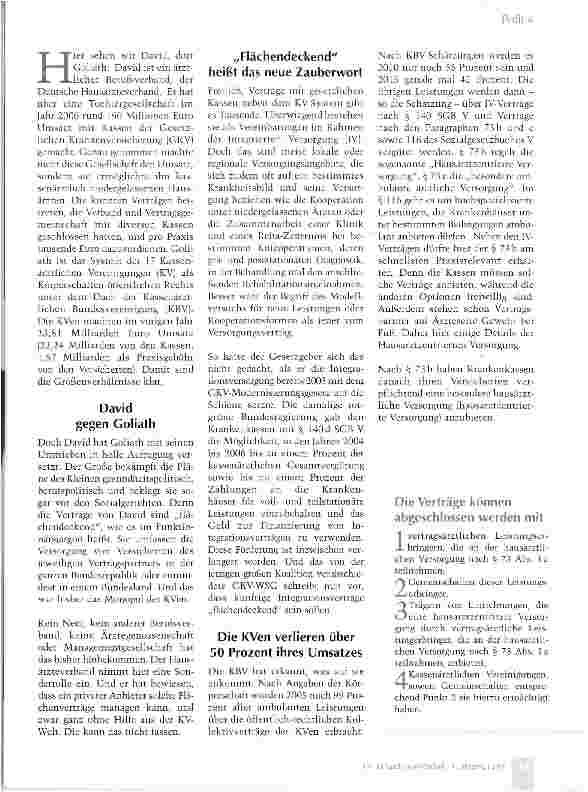 Vorschauseite 2: David gegen Goliath: Ärzte erzwingen neue Freiheit