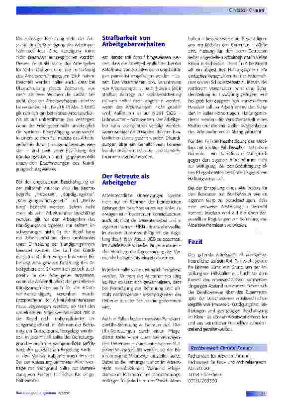 Vorschauseite 4: Keine Angst vorm Arbeitsrecht!