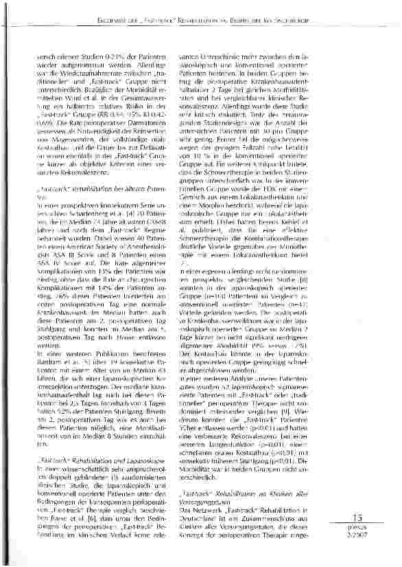 Vorschauseite 2: Ergebnisse der Fast-Track Rehabilitation am Beispiel der Kolonchirurgie