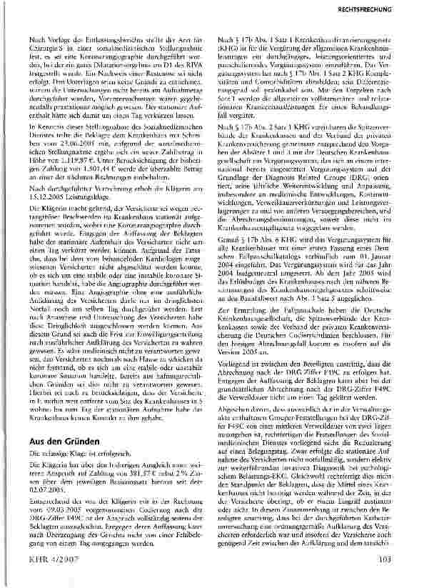 Vorschauseite 2: Voruntersuchung für Koronarangiographie
