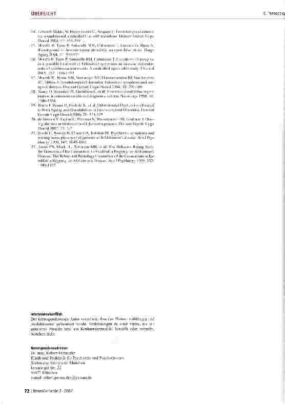 Vorschauseite 5: Nicht-kognitive Symptome bei frontotemporaler Demenz