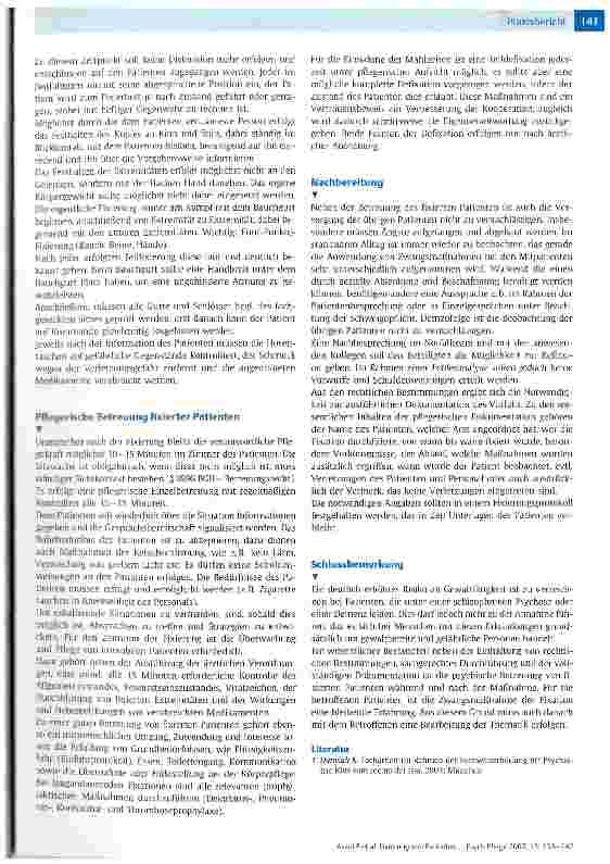 Vorschauseite 3: Fixierung von Patienten bei Eigenund Fremdgefährdung