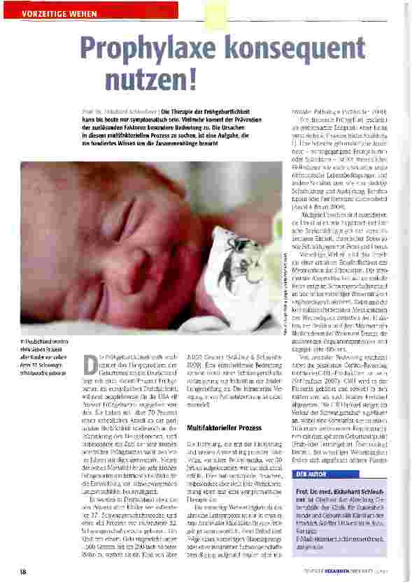 Vorschauseite 1: Prophylaxe konsequent nutzen!