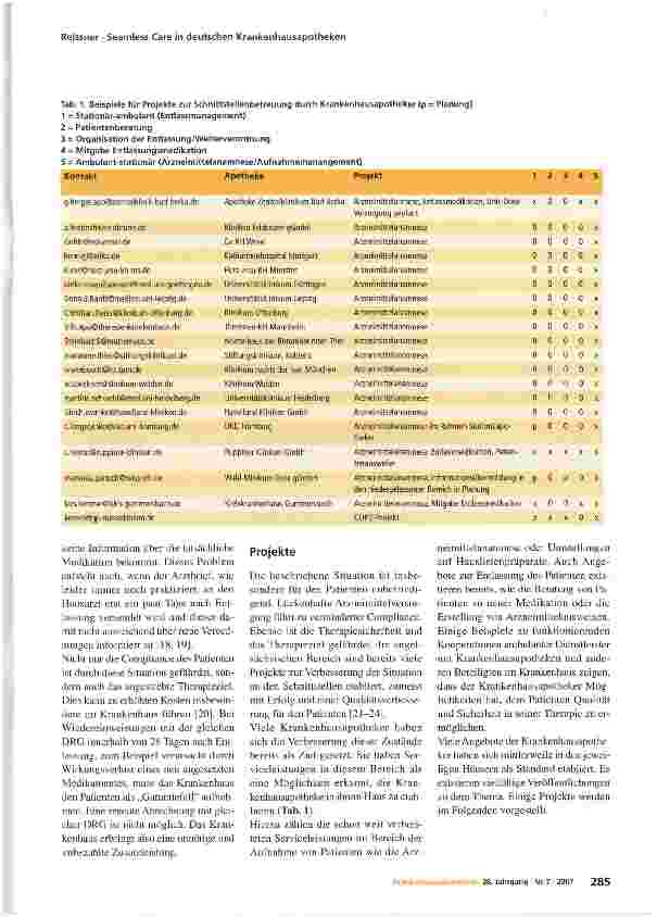 Vorschauseite 2: Seamless Care in deutschen Krankenhausapotheken