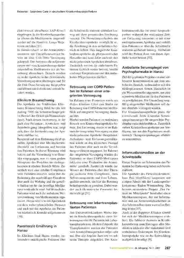 Vorschauseite 4: Seamless Care in deutschen Krankenhausapotheken