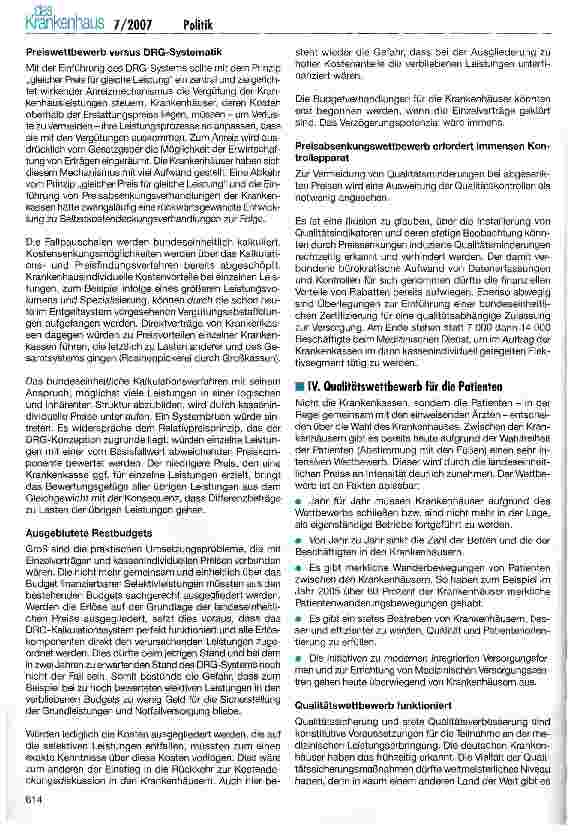Vorschauseite 4: DKG: Für den Wettbewerb um beste Qualität