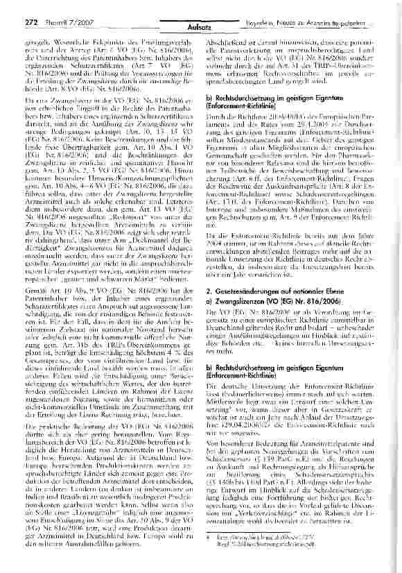 Vorschauseite 2: Neues zu Arzneimittelpatenten im europäischen und deutschen Recht