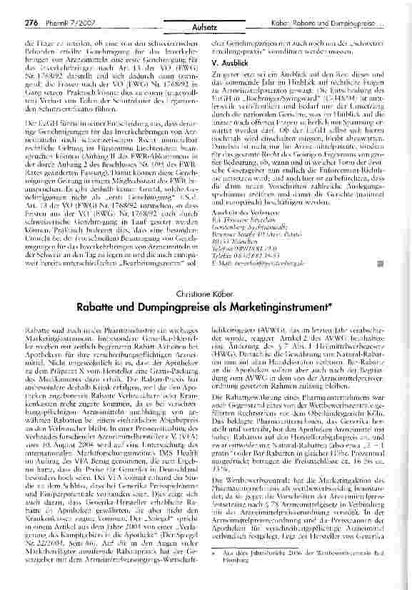 Vorschauseite 6: Neues zu Arzneimittelpatenten im europäischen und deutschen Recht