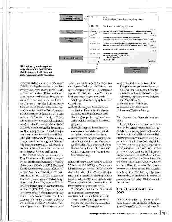 Vorschauseite 2: Die französische Prozedurenklassifikation CCAM