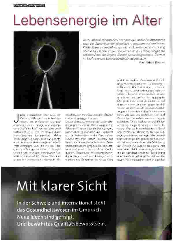 Vorschauseite 1: Lebensenergie im Alter