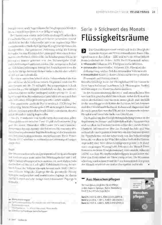 Vorschauseite 2: Volumentherapie bei Kindern
