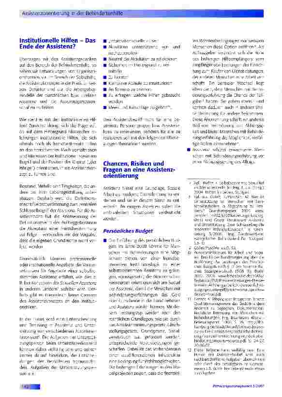 Vorschauseite 3: Assistenzorientierung in der Behindertenhilfe