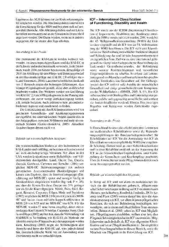 Vorschauseite 4: SMAF, RAI und ICF - Pflegeassessment-instrumente für den extramuralen Bereich
