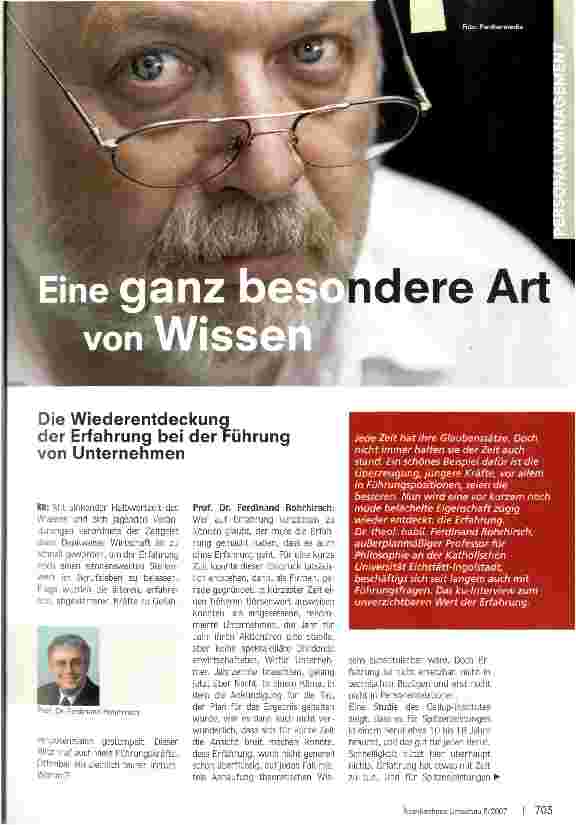 Vorschauseite 1: Eine ganz besondere Art von Wissen