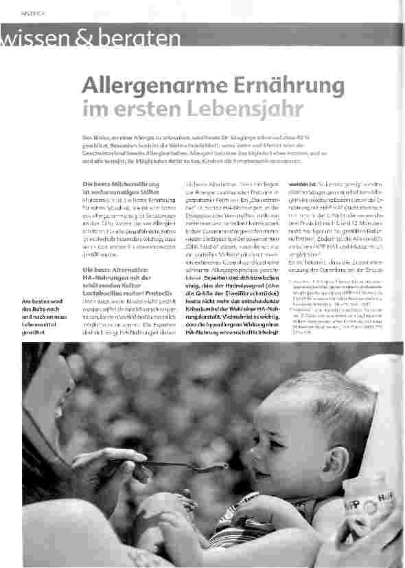 Vorschauseite 1: Allergenarme Ernährung im ersten Lebensjahr