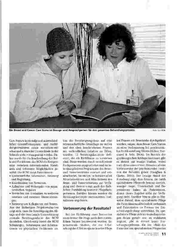 Vorschauseite 2: Beratung für Frauen mit Krebs