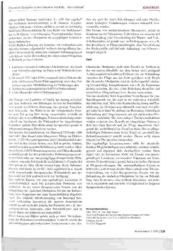 Vorschauseite 3: Chronische Obstipation in der stationären Altenhilf (K)ein Problem?