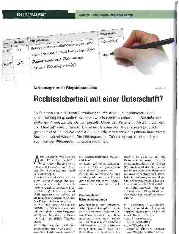 Vorschauseite 1: Rechtssicherheit mit einer Unterschrift?