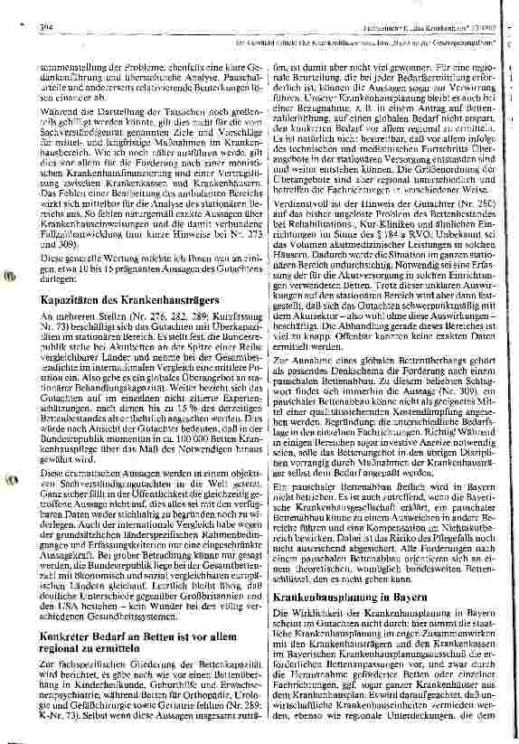 Vorschauseite 2: Die Krankenhäuser brauchen Ruhe an der Gesetzgebungsfront
