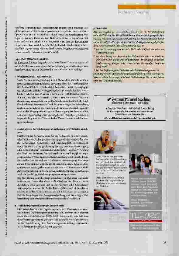 Vorschauseite 2: Das Antikorruptionsgesetz