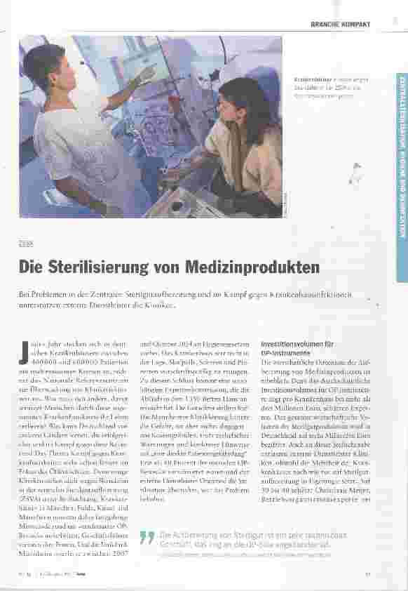 Vorschauseite 1: Die Sterilisierung von Medizinprodukten