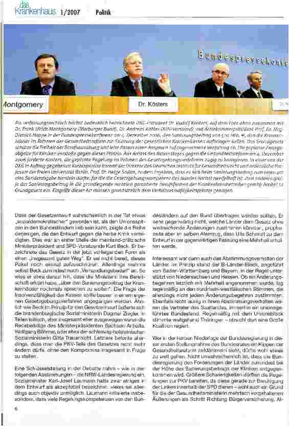Vorschauseite 2: GKV-WSG: Redeund Abstimmungsmarathon im Bundesrat