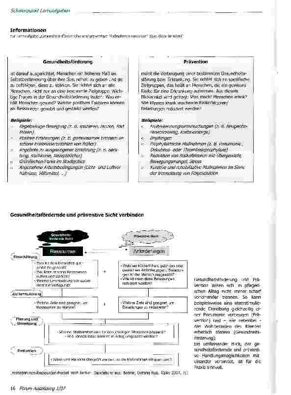 Vorschauseite 3: Gesundheitsförderliches und präventives Handeln umsetzen bzw. dazu anleiten