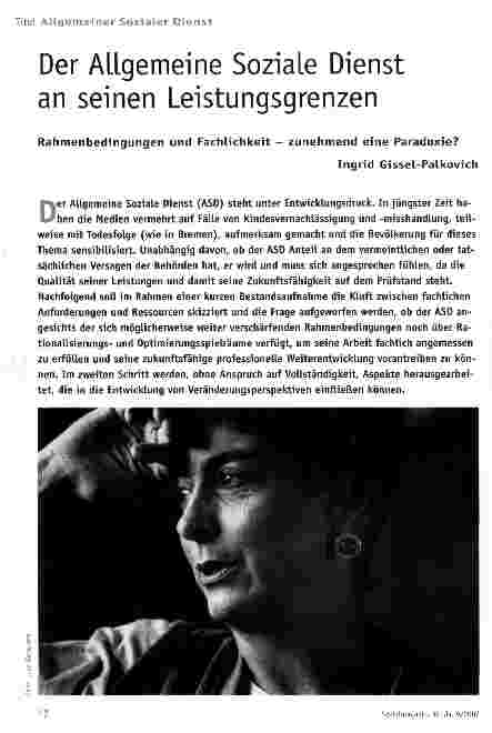 Vorschauseite 1: Der Allgemeine Soziale Dienst an seinen Leistungsgrenzen