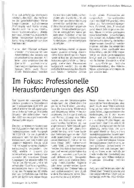 Vorschauseite 2: Der Allgemeine Soziale Dienst an seinen Leistungsgrenzen