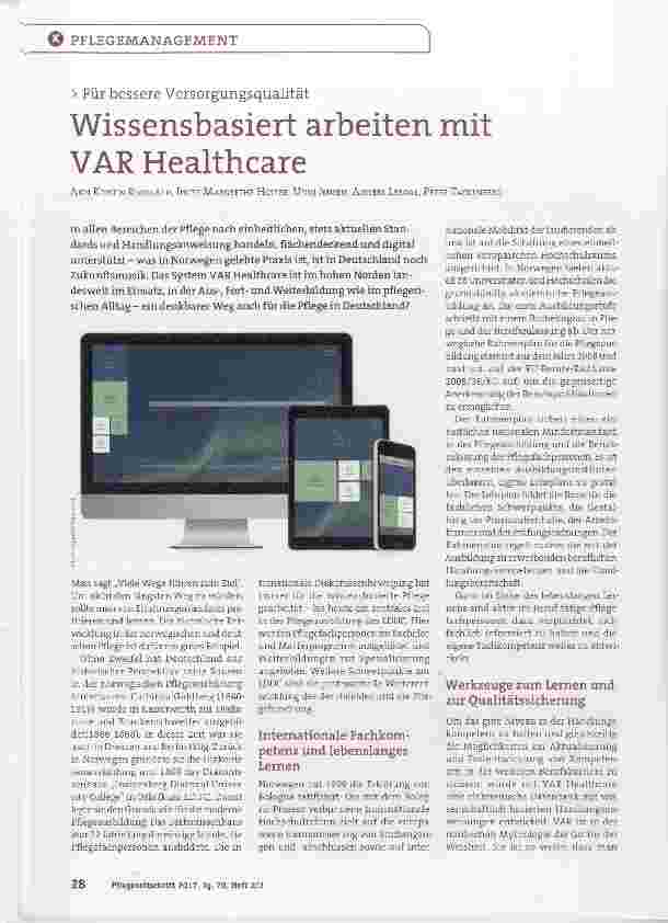 Vorschauseite 1: Wissensbasiert arbeiten mit VAR Healthcare