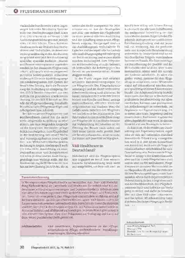 Vorschauseite 3: Wissensbasiert arbeiten mit VAR Healthcare