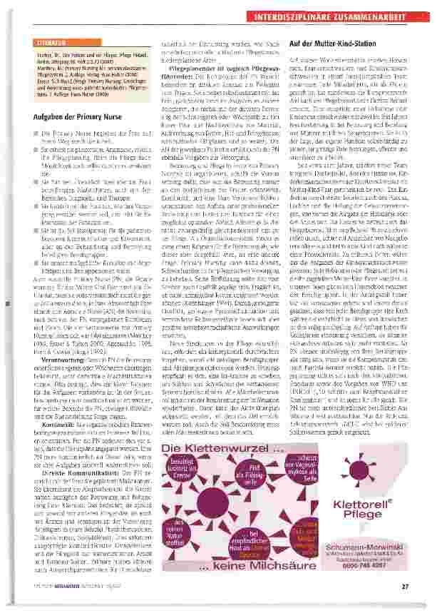 Vorschauseite 2: Primary Nursing: Eine für alle(s)