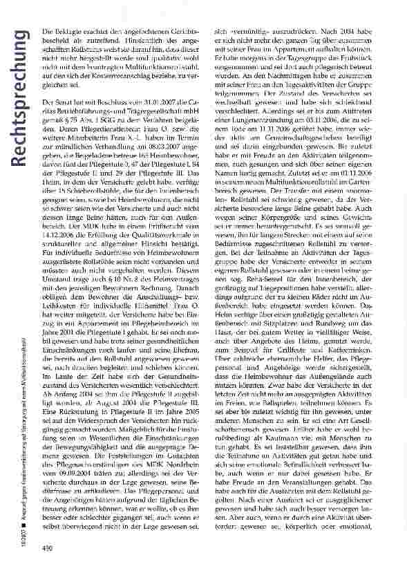 Vorschauseite 4: Anspruch gegen Krankenversicherung auf Versorgung mit einem Multifunktionsrollstuhl