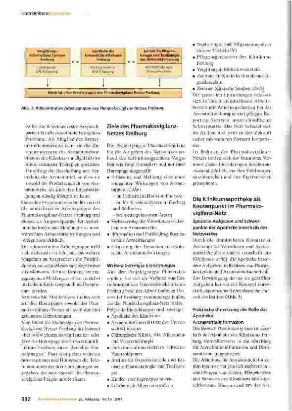 Vorschauseite 4: Das Pharmakovigilanz-Netz Freiburg