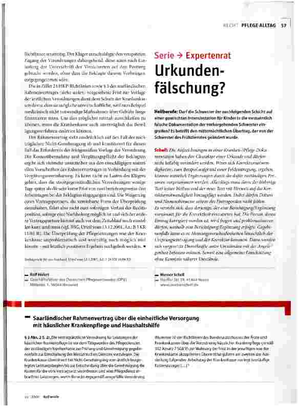 Vorschauseite 2: Kasse zahlt auch bei verspätet eingereichter Verordnung