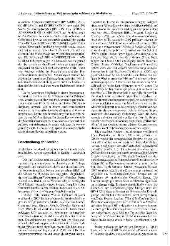 Vorschauseite 3: Welche Interventionen bewirken eine Verbesserung der Adhärenz von HIV-Patienten unter ART?