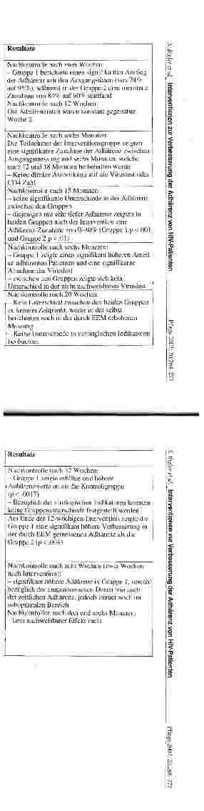 Vorschauseite 6: Welche Interventionen bewirken eine Verbesserung der Adhärenz von HIV-Patienten unter ART?