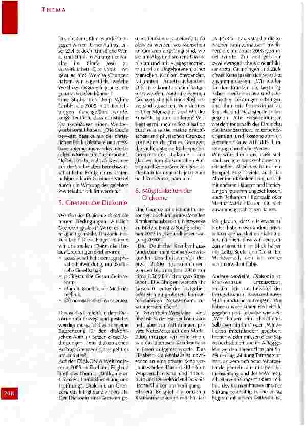 Vorschauseite 4: DIAKONIE -Herausforderung, Grenzen, Möglichkeiten