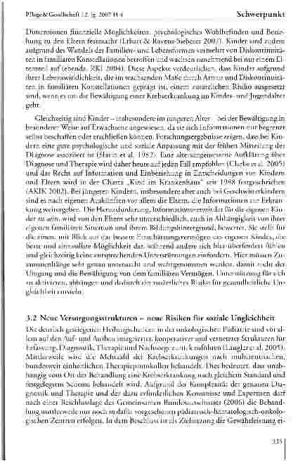 Vorschauseite 6: Edukation in der pädiatrischen Onkologie - anfällig fiir Ungleichheit?