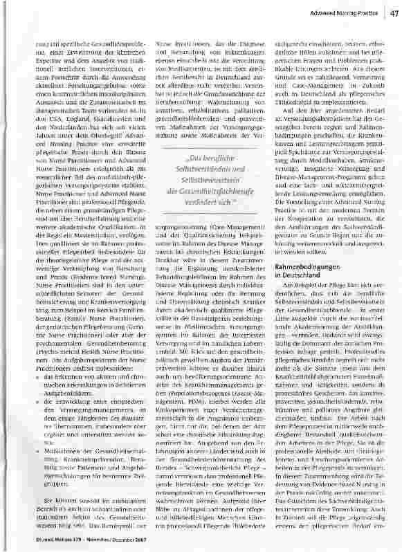 Vorschauseite 2: Advanced Nursing Practice