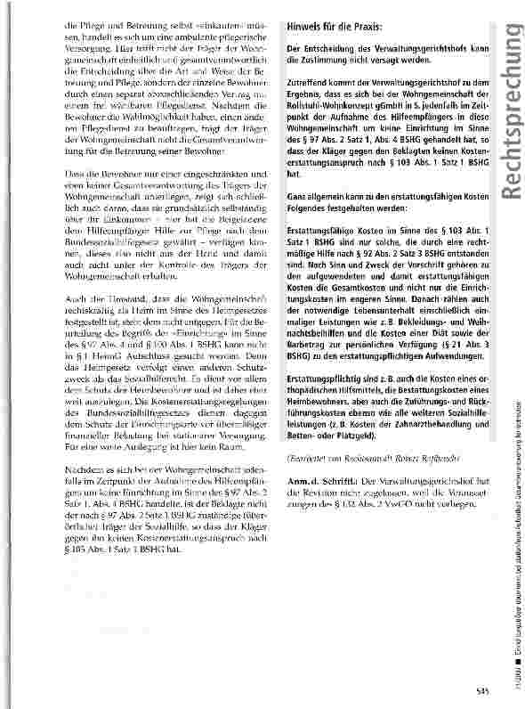 Vorschauseite 5: Einrichtungsträger übernimmt bei stationärem Aufenthalt Gesamtverantwortung für Betreuten