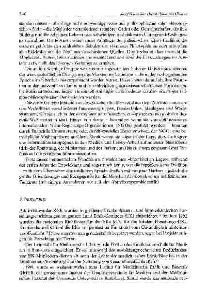 Vorschauseite 4: Zur Diskussion der biomedizinischen Ethik in der Slowakischen Republik (1990-2007)