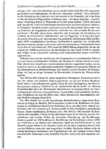 Vorschauseite 5: Zur Diskussion der biomedizinischen Ethik in der Slowakischen Republik (1990-2007)