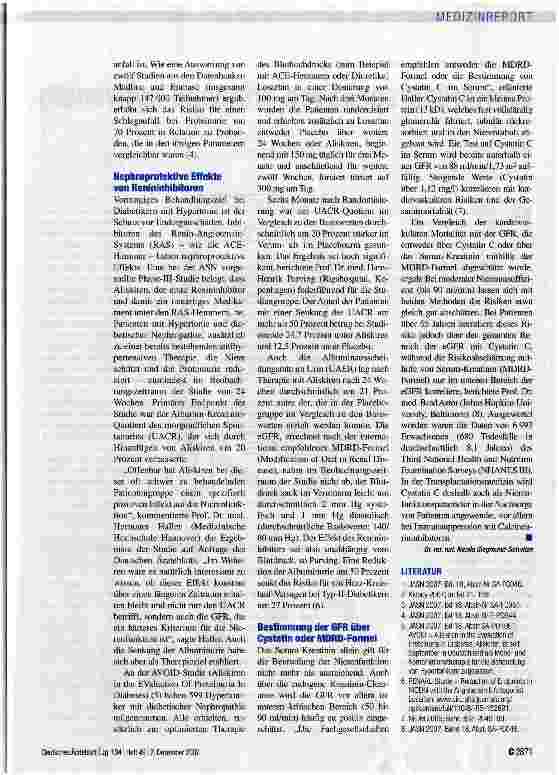Vorschauseite 2: Eine schlechtere Nierenfunktion im Alter ist kein Naturgesetz
