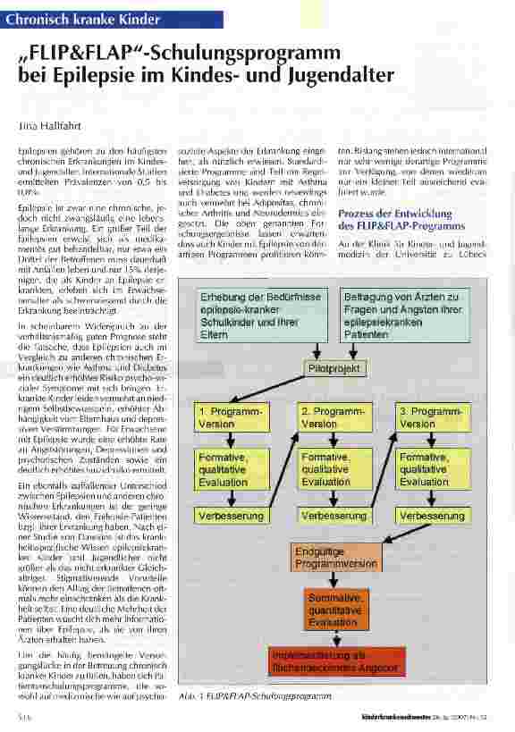 Vorschauseite 1: FLIP&FLAP-Schulungsprogrammbei Epilepsie im Kindesund Jugendalter