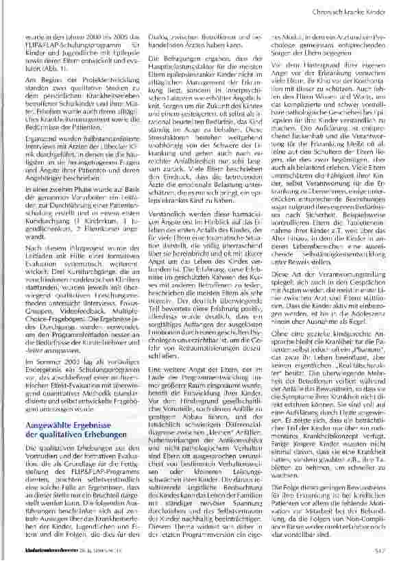 Vorschauseite 2: FLIP&FLAP-Schulungsprogrammbei Epilepsie im Kindesund Jugendalter