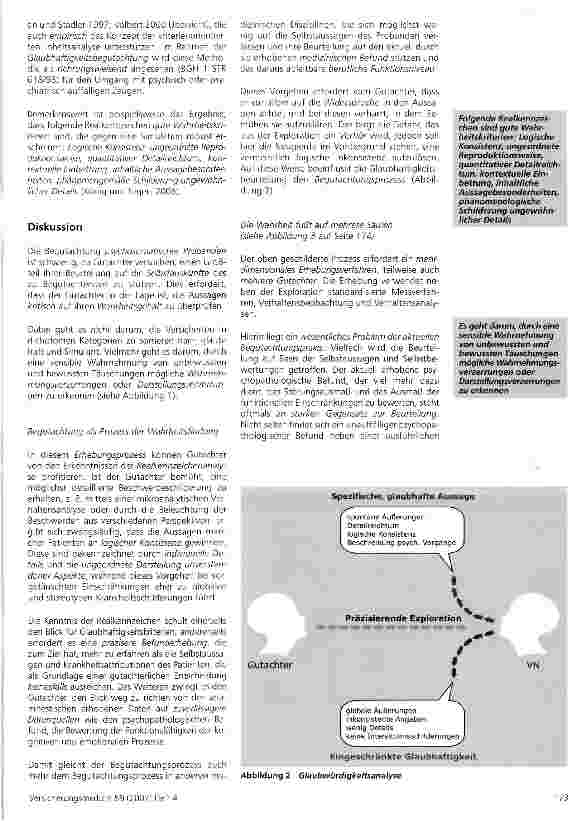 Vorschauseite 4: Zur Anwendung von Glaubhaftigkeitskriterien in der Begutachtung somatoformer Störungen