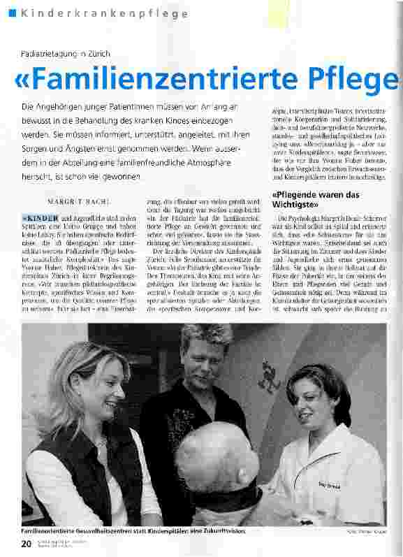 Vorschauseite 1: Familienzentrierte Pflege ist keien Utopie