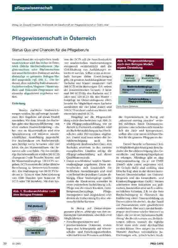 Vorschauseite 1: Pflegewissenschaft in Österreich